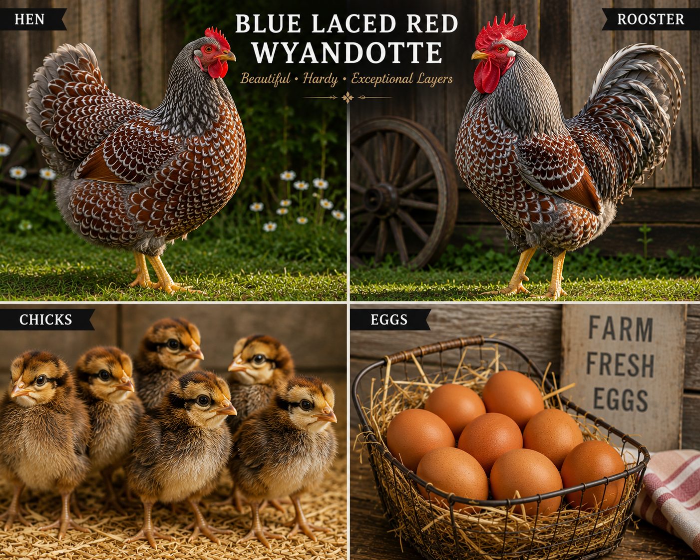 Blue Laced Red Wyandotte Chicks