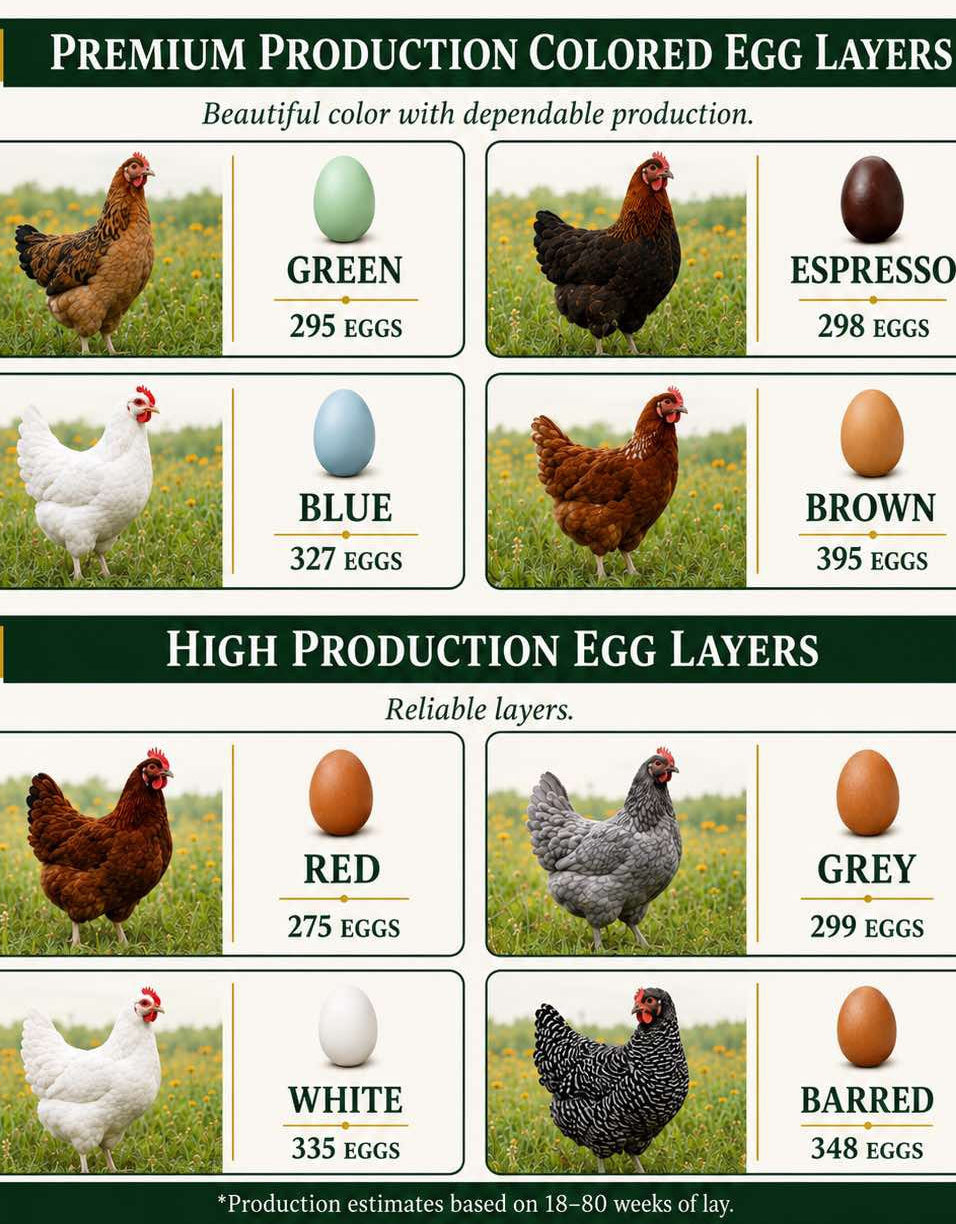 Premium Production Green Egg Layer (Chicks)