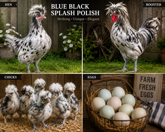 Blue Black Splash Polish Chicks