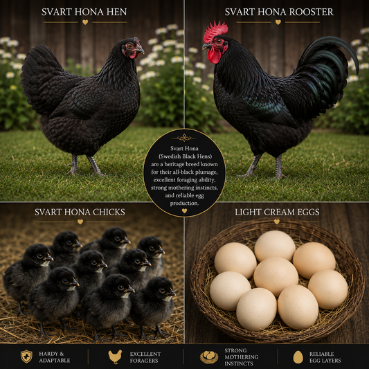 Svart Hona Chicks (Swedish Black Hens)